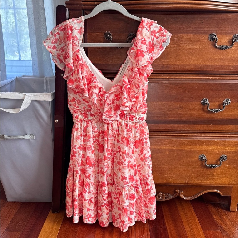 Abercrombie & Fitch Red and White Floral Dress
